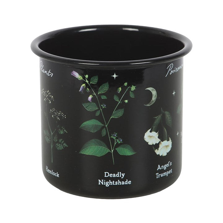 Poisonous Plants Black Enamel-Style Mug – 500ml