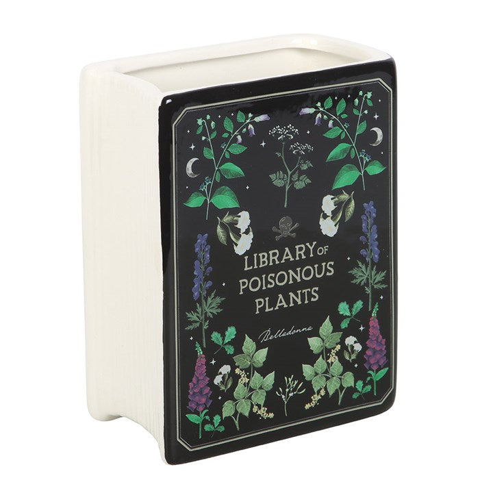 Library of Poisonous Plants Ceramic Book Vase