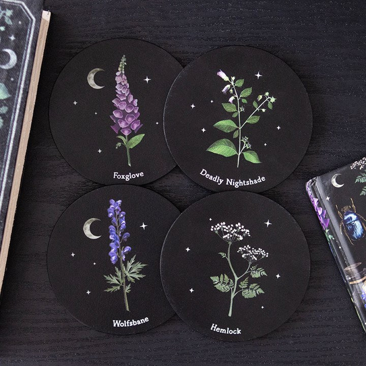 Poisonous Plants Coaster Set – Set of 4
