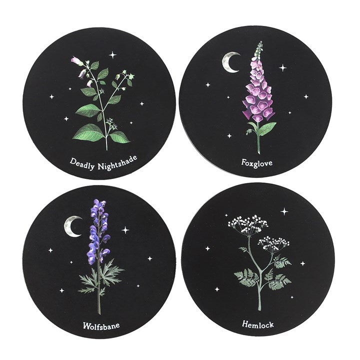 Poisonous Plants Coaster Set – Set of 4
