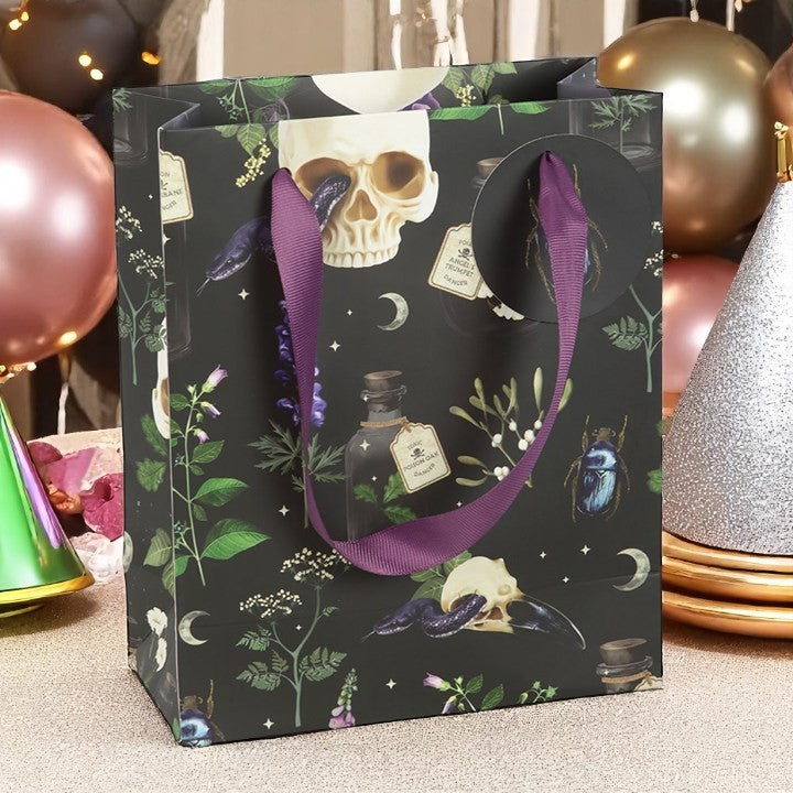 Darkly Enchanting Paper Gift Bag 23cm Venom & Vines Print