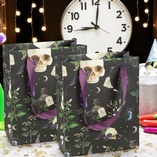 Darkly Enchanting Paper Gift Bag 23cm Venom & Vines Print
