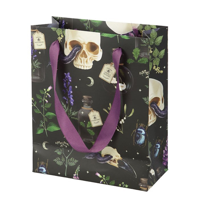 Darkly Enchanting Paper Gift Bag 23cm Venom & Vines Print