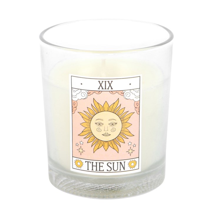 The Sun Tarot Card Rose-Scented Candle – Mystical Décor
