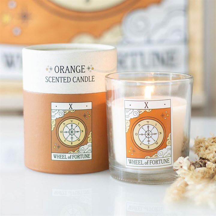 Wheel of Fortune Tarot Candle – Orange Scented