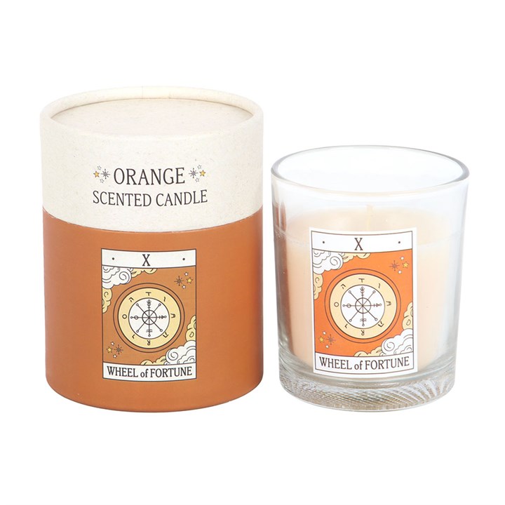 Wheel of Fortune Tarot Candle – Orange Scented