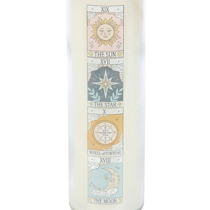 Rose Scented Tarot Tube Candle – Mystical Floral Décor