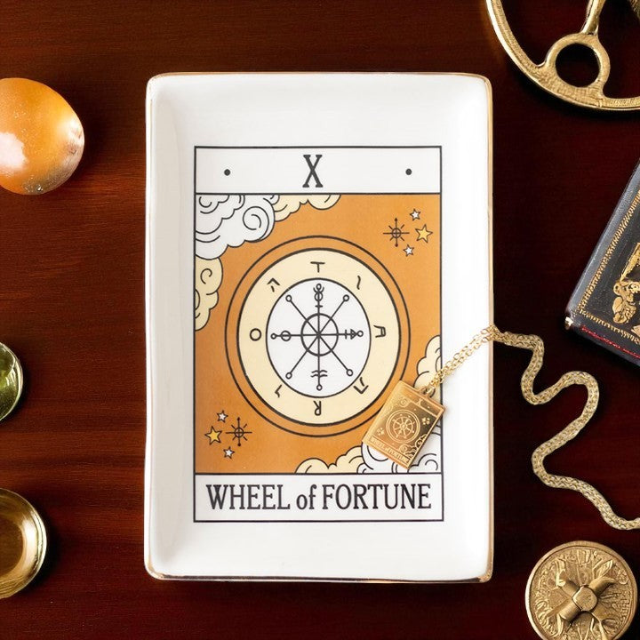Wheel of Fortune Tarot Trinket Dish – Mystical & Elegant Storage