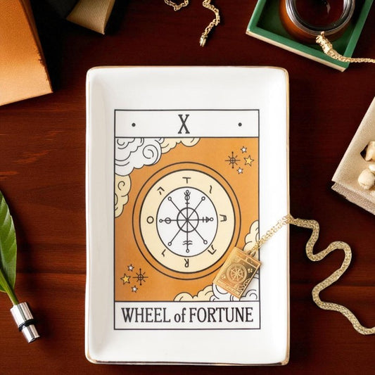 Wheel of Fortune Tarot Trinket Dish – Mystical & Elegant Storage
