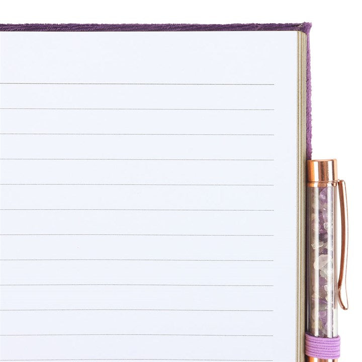 Book of Spells Journal with Amethyst Pen – Write with Intention and Magic