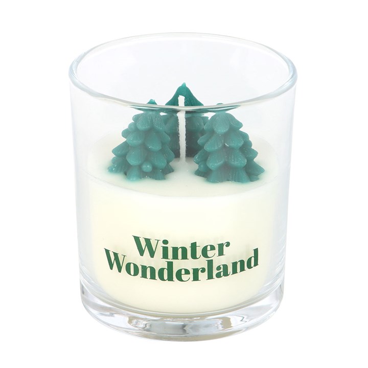 Winter Wonderland Candle with Tree Scene – Cosy Festive Glow
