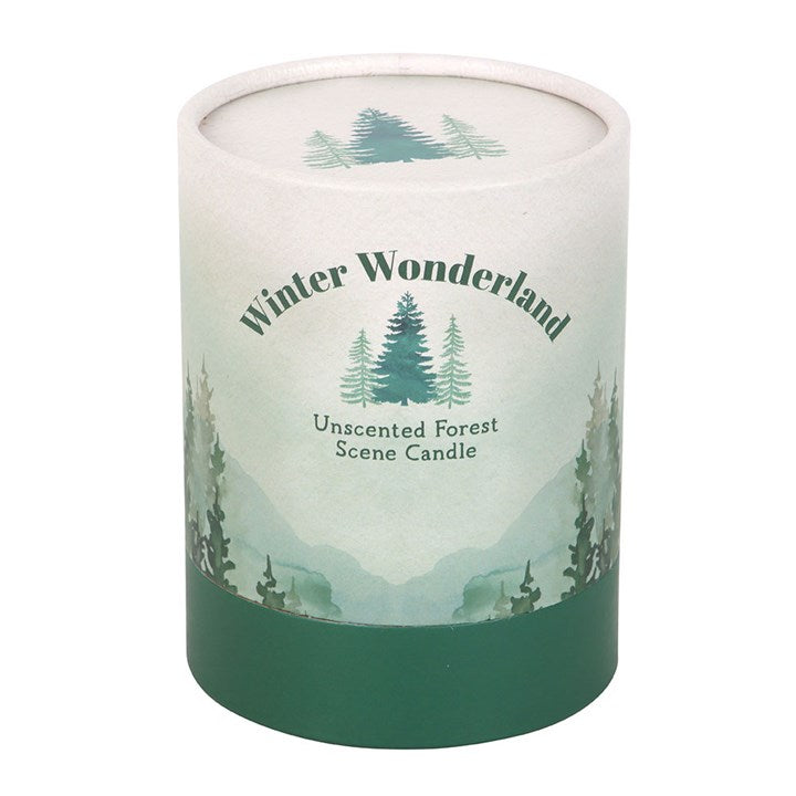 Winter Wonderland Candle with Tree Scene – Cosy Festive Glow