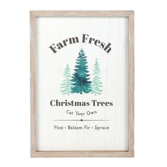 Farm Fresh Christmas Trees Framed Wall Art Print