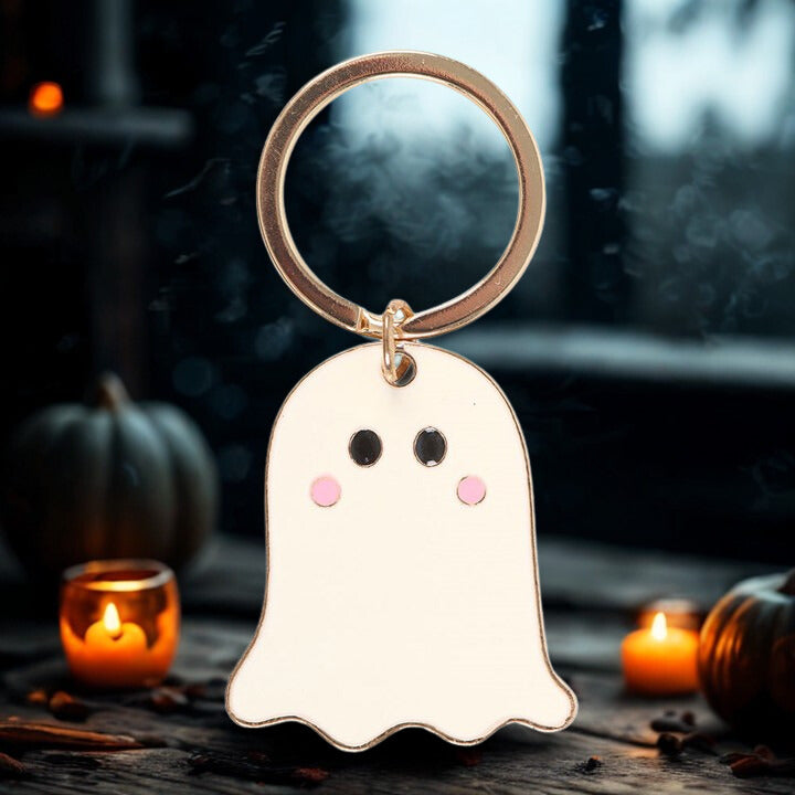 Glow-in-the-Dark Ghost Keyring – The Ghost with the Most