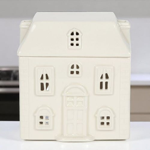 White Ceramic House Oil Burner