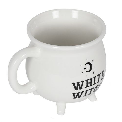 White Witch Cauldron Mug – Magical Ceramic Mug with Gift Box