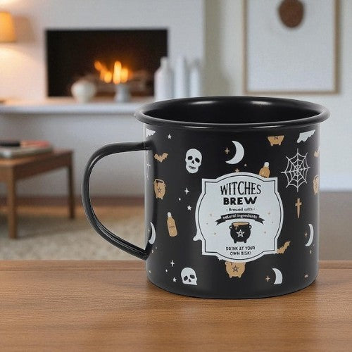 Witches Brew Enamel-Style Mug | Halloween Drinkware