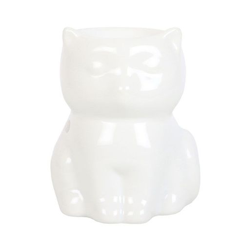 White Cat Ceramic Oil Burner – Purrfectly Scented Style