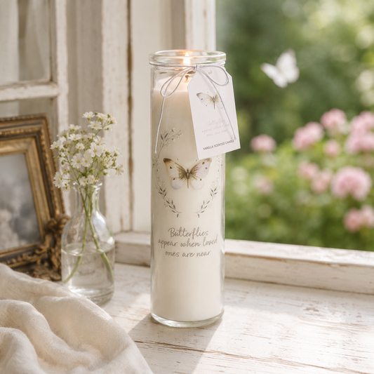 Butterflies Appear Vanilla Tube Candle