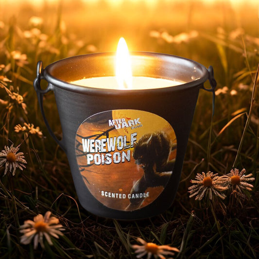 Werewolf Poison Scented Candle – Vanilla Fragrance, Metal Bucket Holder