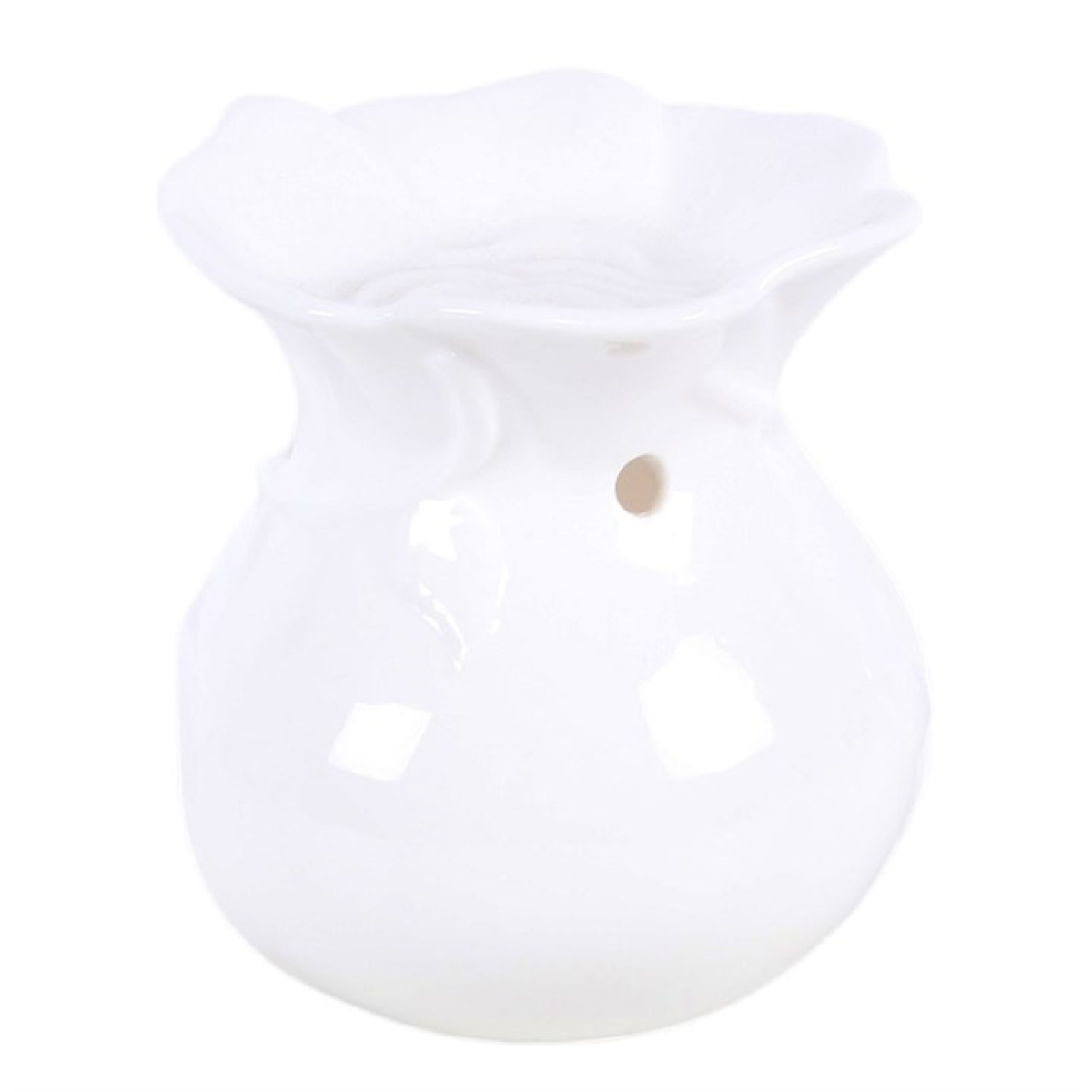 White ceramic oil burner on a white background