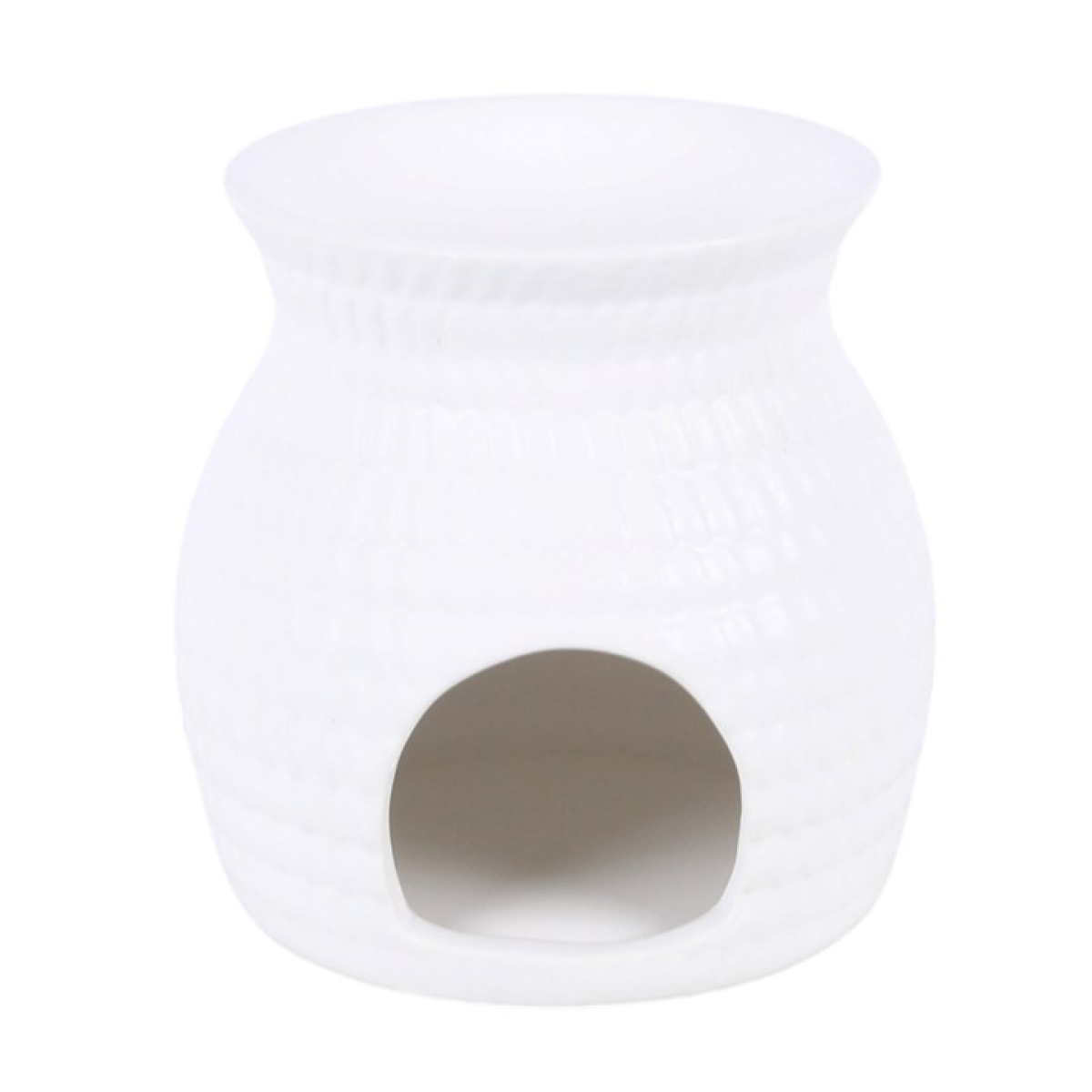 White ceramic oil burner on a white background
