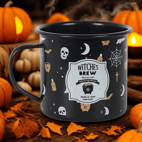 Witches Brew Enamel-Style Mug | Halloween Drinkware