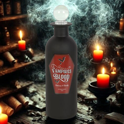 Vampire Blood Decorative Glass Potion Bottle – Gothic Décor