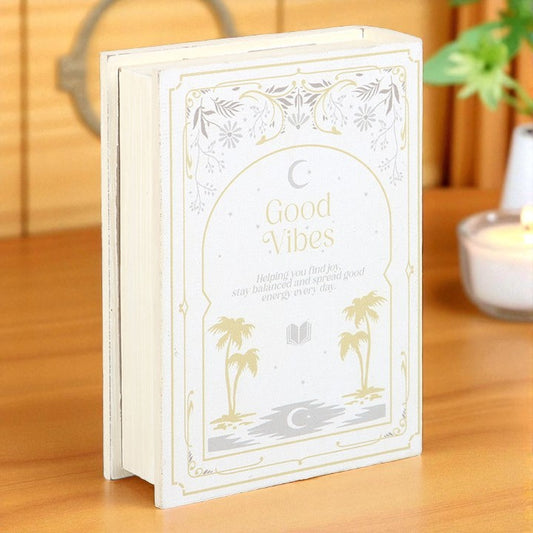 Book Spine Storage Box with Gold Detailing – Elegant Decorative Storage