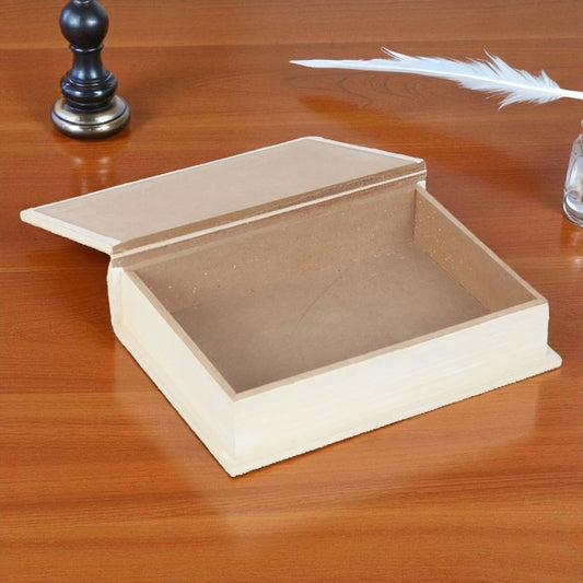 Book Spine Storage Box with Gold Detailing – Elegant Decorative Storage