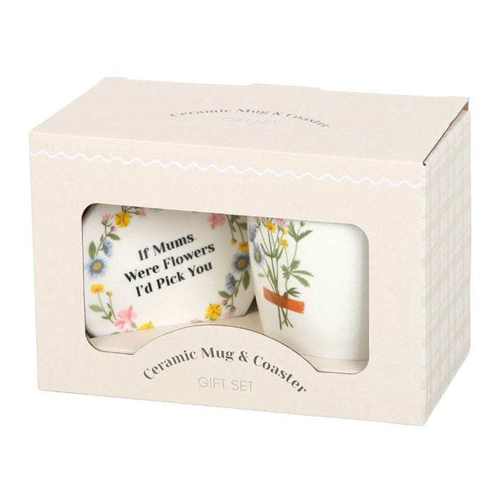 "If Mums Were Flowers, I’d Pick You" Mug & Coaster Gift Set