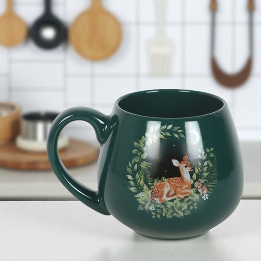 Woodland Fawn & Bunny Ceramic Mug – 500ml