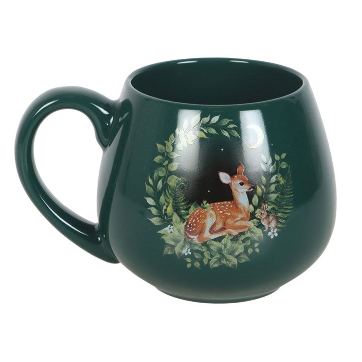 Woodland Fawn & Bunny Ceramic Mug – 500ml