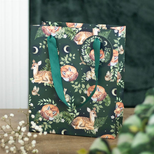 Forest Animal Print Paper Gift Bag – Sturdy & Reusable