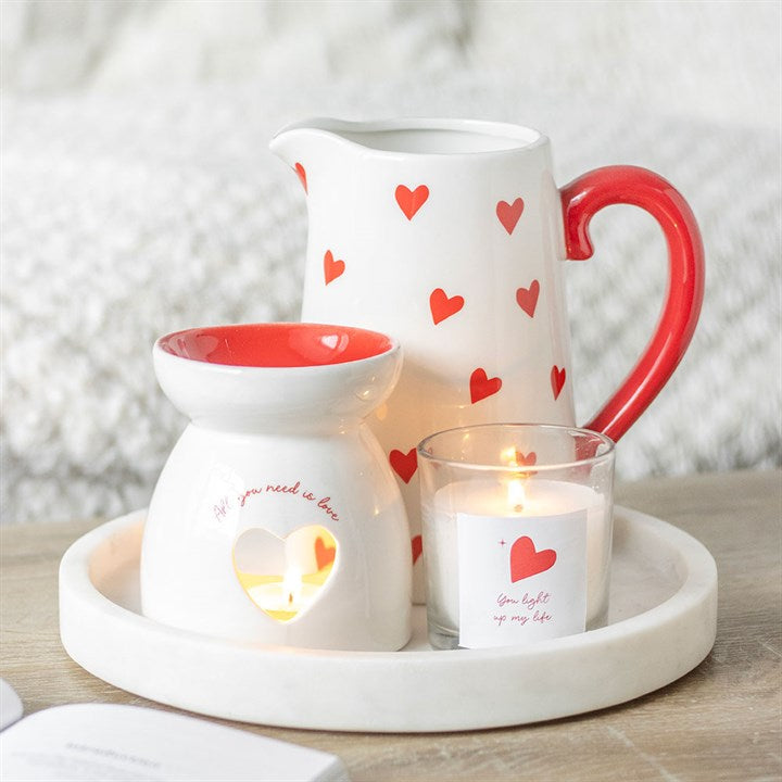 ❤️ All You Need Is Love – Ceramic Oil Burner & Wax Warmer