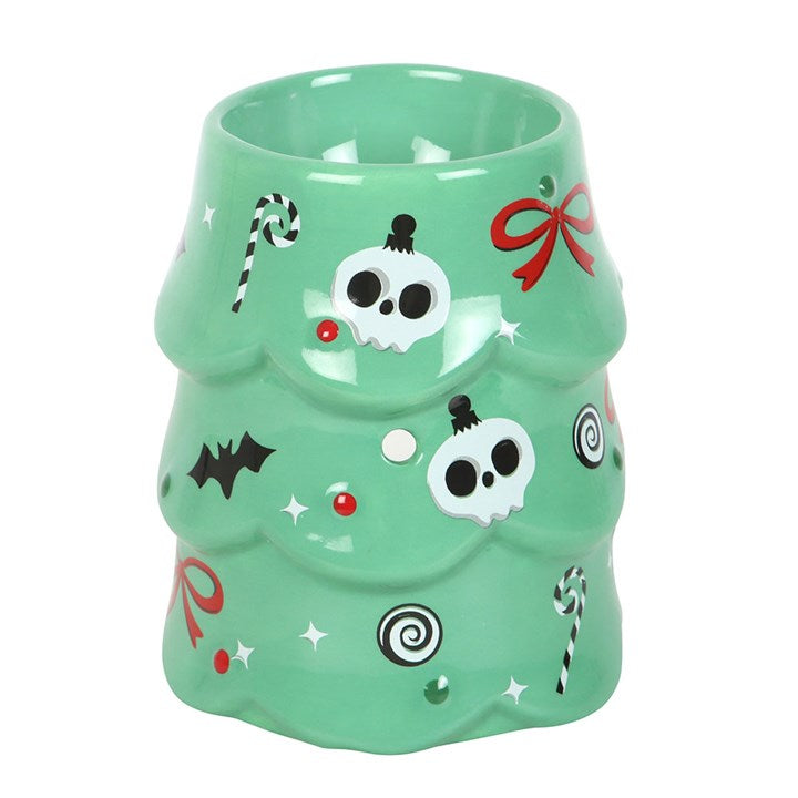 Spooky Christmas Tree Oil Burner & Wax Warmer – Gothic Festive Decor