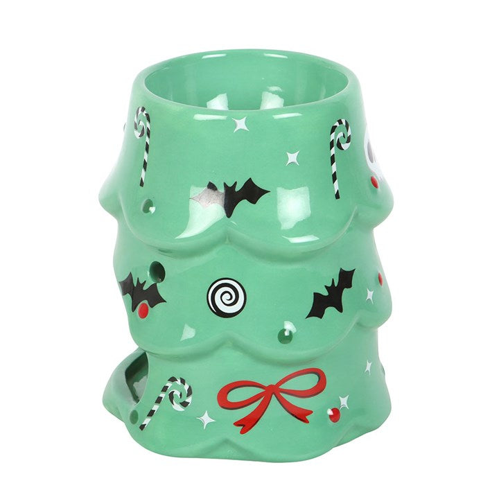 Spooky Christmas Tree Oil Burner & Wax Warmer – Gothic Festive Decor