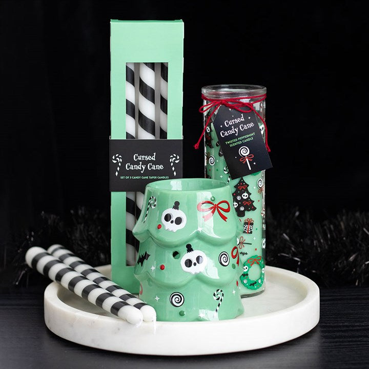 Spooky Christmas Tree Oil Burner & Wax Warmer – Gothic Festive Decor