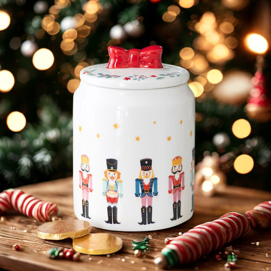 Nutcracker Storage Jar with Bow