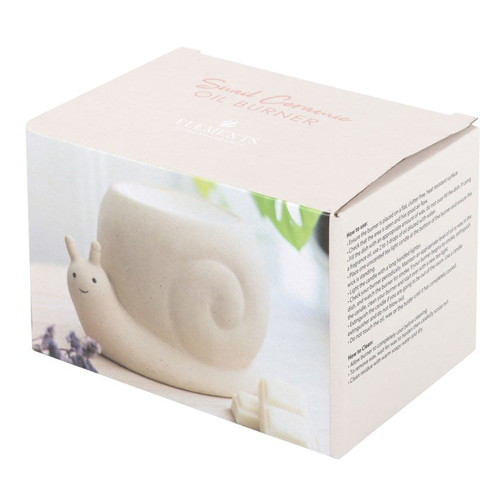 🐌 Snail Oil Burner – Contemporary Stone Finish