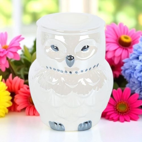 Owl Shaped Iridescent Oil Burner and Wax Warmer