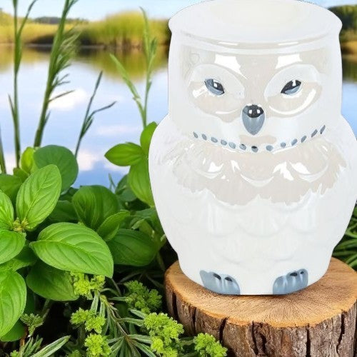 Owl Shaped Iridescent Oil Burner and Wax Warmer
