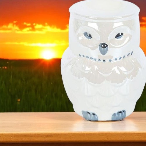 Owl Shaped Iridescent Oil Burner and Wax Warmer