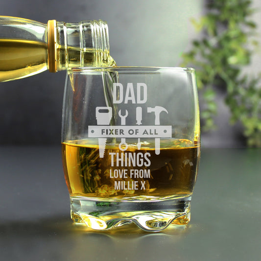 Personalised “Fixer of All Things” Engraved Tumbler – Gift for Handy Heroes