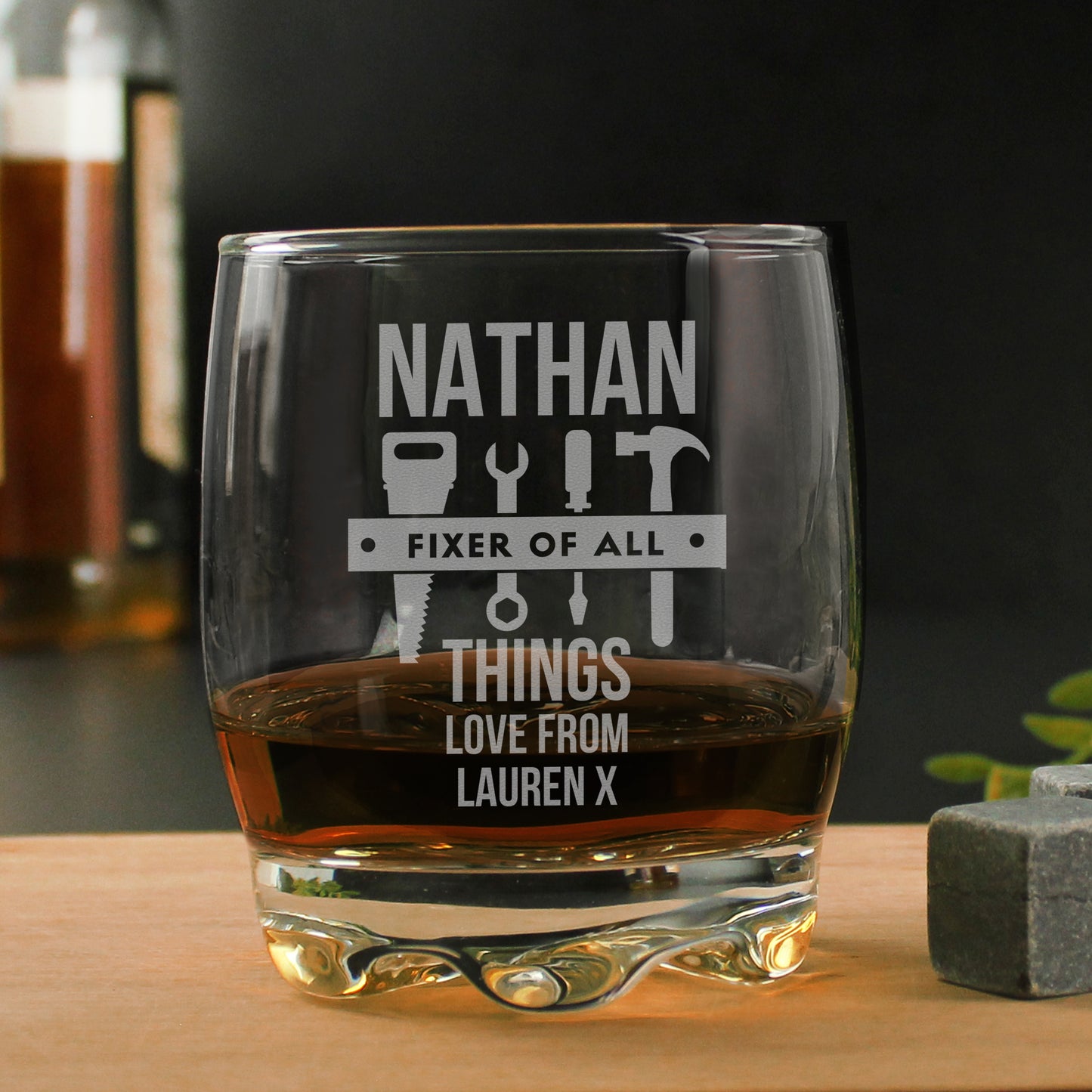 Personalised “Fixer of All Things” Engraved Tumbler – Gift for Handy Heroes