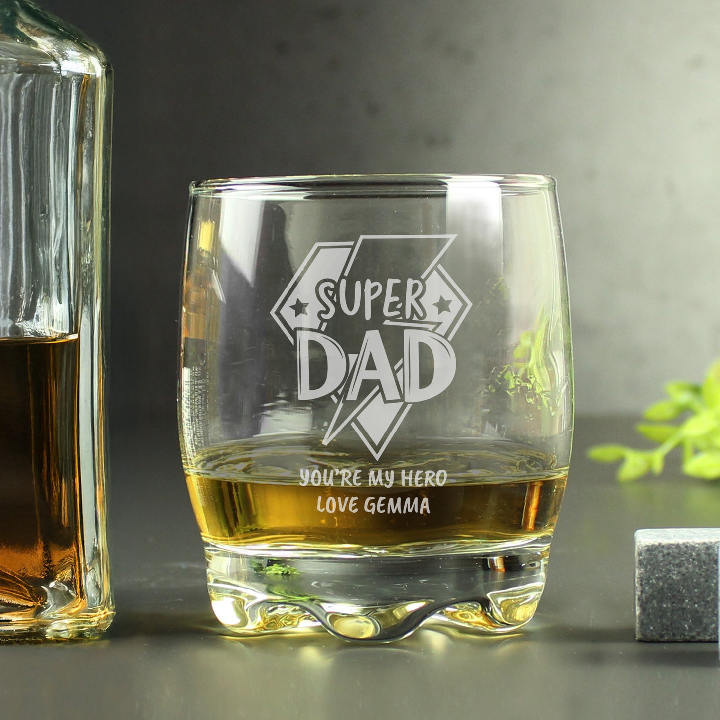 Personalised “Super Dad” Engraved Tumbler – Gift for Father’s Day or Birthdays