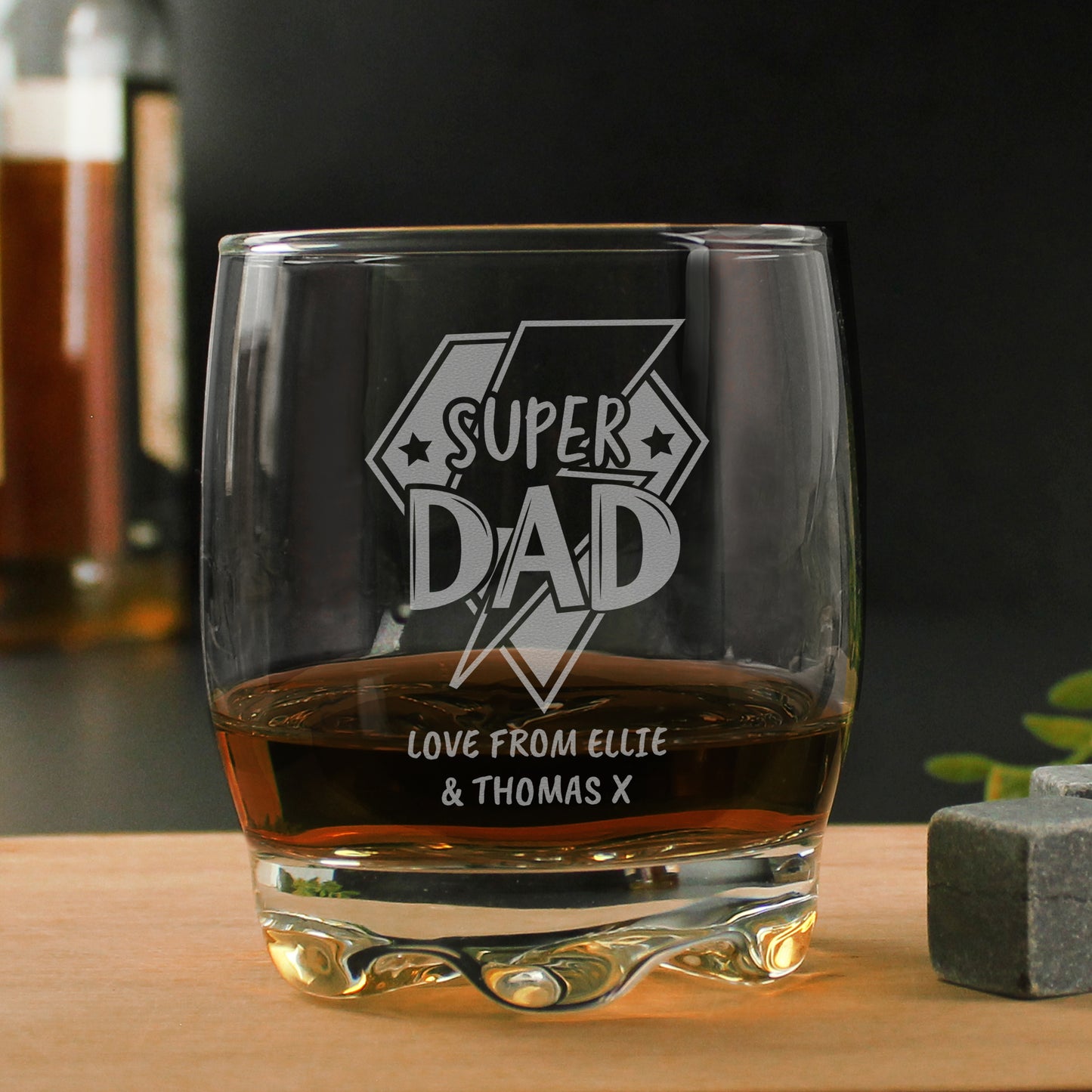 Personalised “Super Dad” Engraved Tumbler – Gift for Father’s Day or Birthdays