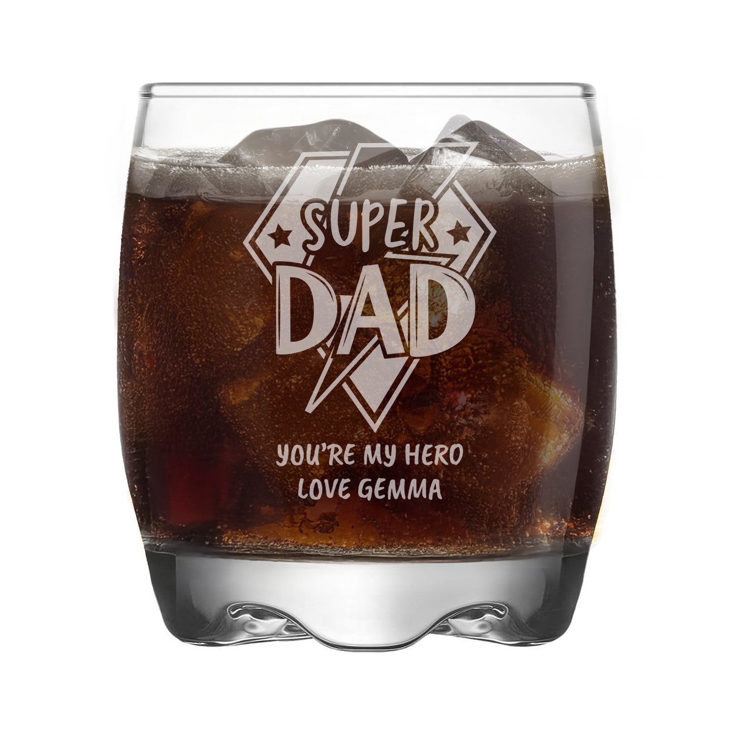 Personalised “Super Dad” Engraved Tumbler – Gift for Father’s Day or Birthdays