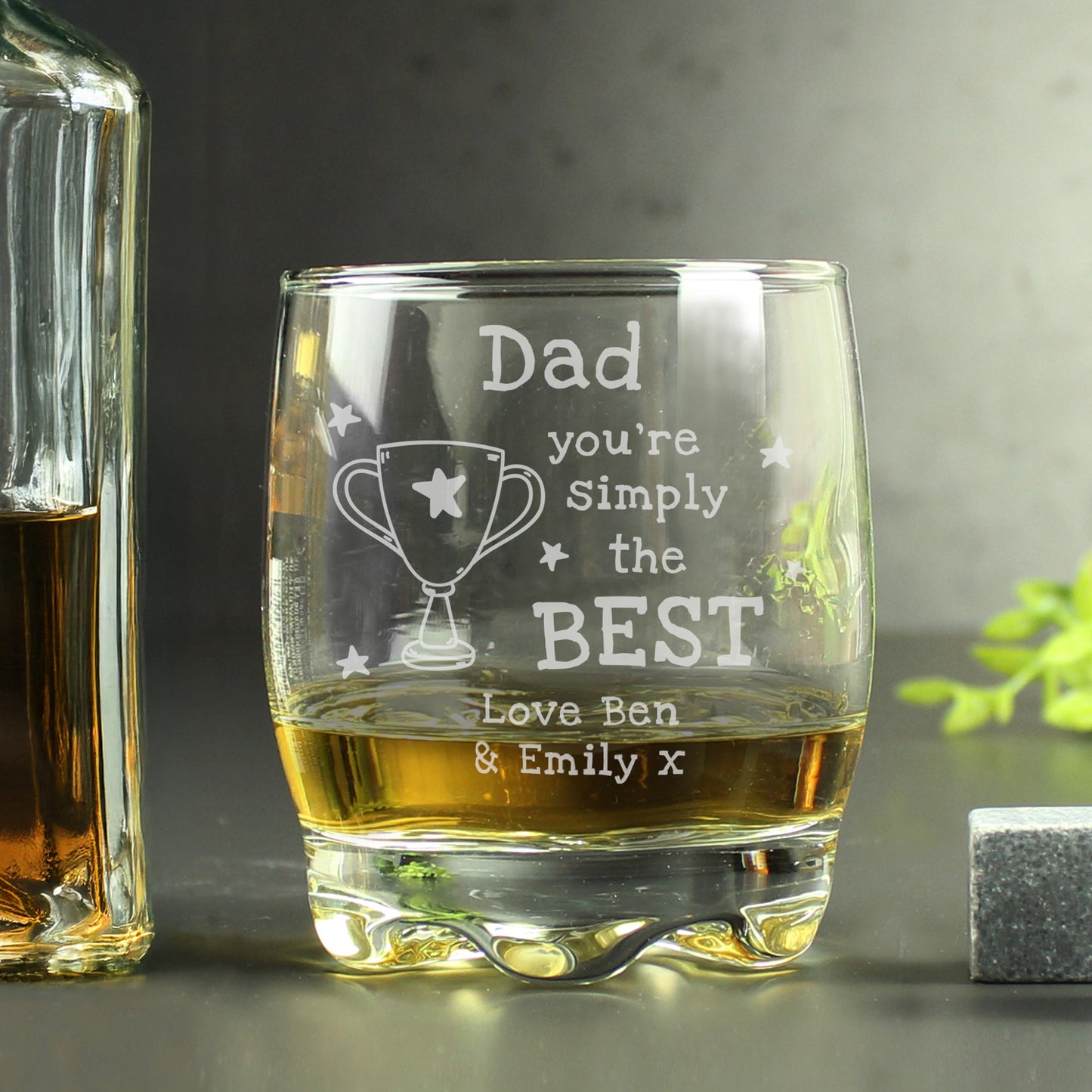 Personalised "You're Simply the Best" Glass Tumbler