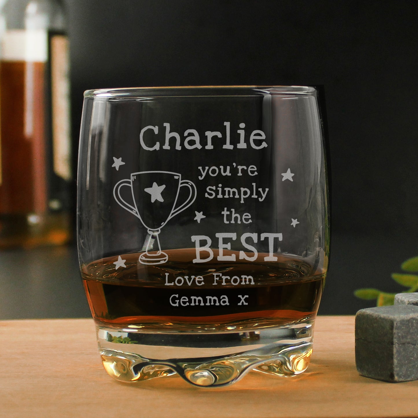 Personalised "You're Simply the Best" Glass Tumbler